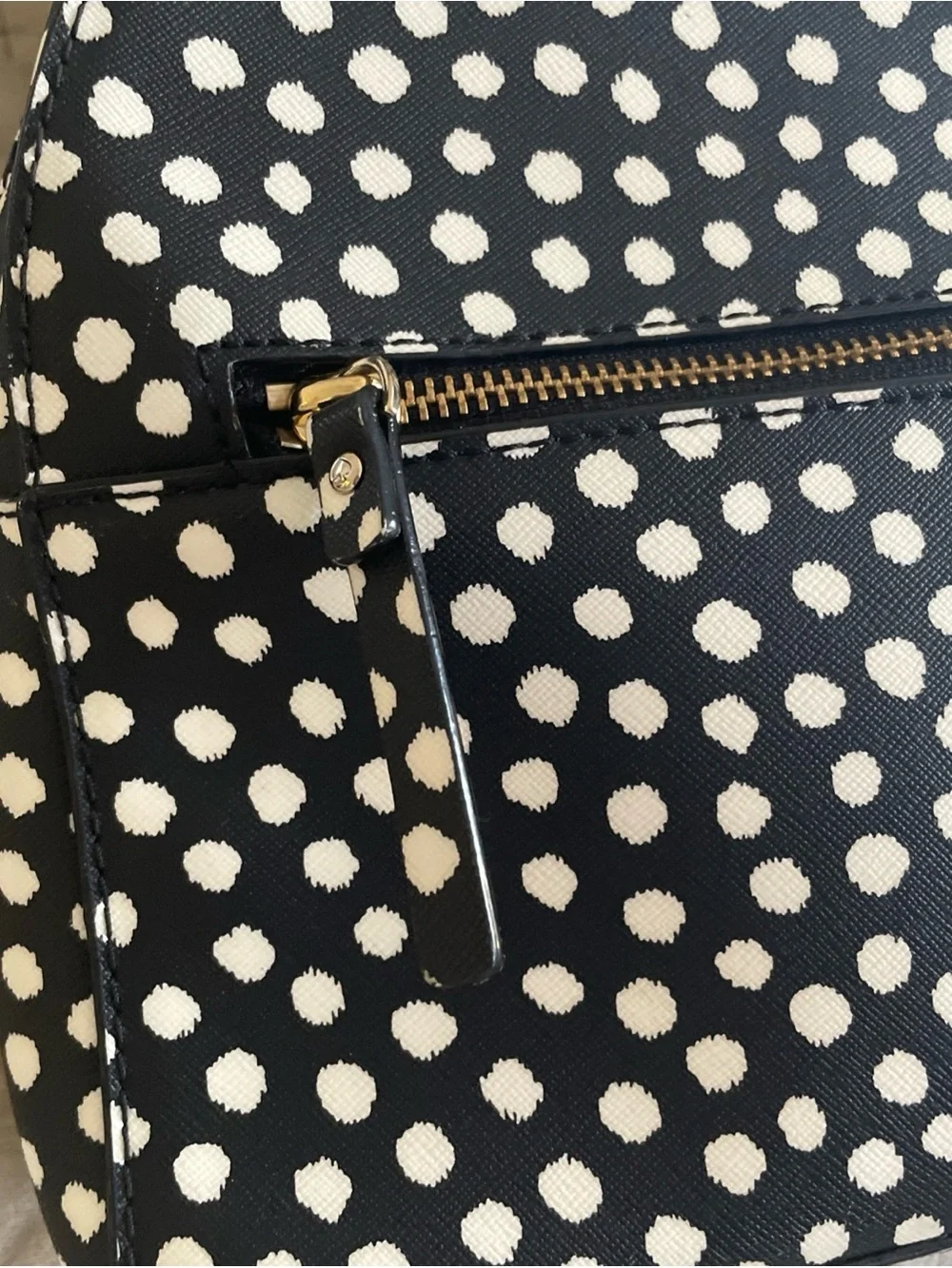 kate spade Black and White Polka Dot Mini Backpack